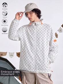 时尚轻便透气防晒夹克，男士夏季多功能防晒外套 - 白色 - 查看 1