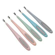 Dụng cụ đẩy biểu bì móng chuyên nghiệp, lưỡi dao hình chữ U sâu, dùng để loại bỏ da thừa quanh móng và sửa chữa móng, có thể sử dụng kép. - Nhiều màu - Xem 12