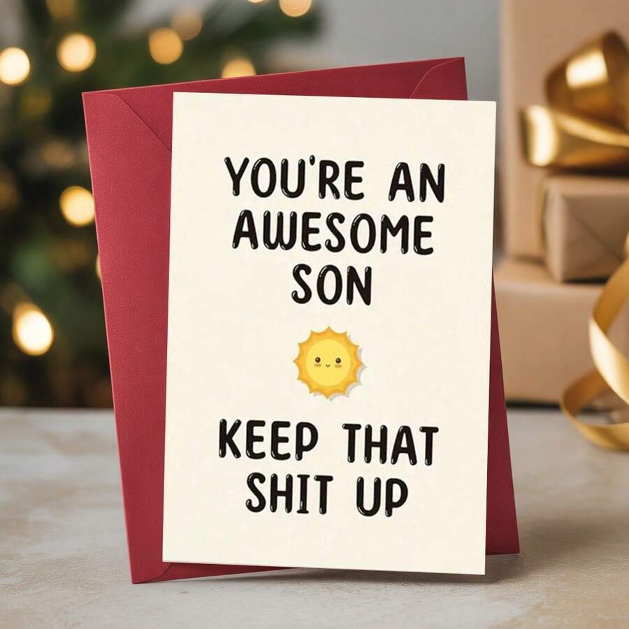 1pc Interesting Birthday Greeting Card With Envelope, Suitable For Parents To Give To Children - Greeting Cards for Children - View 1