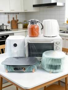 10/50/100/200pcs Disposable Dust Cover, Elastic Kitchen Appliance Protective Sleeve, Transparent Elastic Dust Cover For Small Appliances, Multi-Functional Disposable Kitchen Dust Protection Cover - Multicolor - View 7
