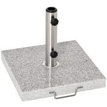 Mobile Parasol Base, 28 Kg, Marble, Stainless Steel, 42 X 42 X 36 Cm, Stable Base For Garden And Patio Parasols - 灰色 - 查看 7