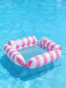1pc Inflatable Water Hammock, Adult Summer Swimming Pool & Beach Floating Lounger, Perfect Summer Gift For Pool Party And Vacation - Multicolor - View 13