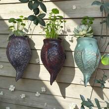 1 chậu trồng cây treo tường hình cá đốm, cây trầu bà treo, chậu trồng cây treo tường kiểu Châu Âu đơn giản, không cần khoan, thích hợp làm quà tặng tân gia. - Cây trồng trong chậu treo tường - Xem 7