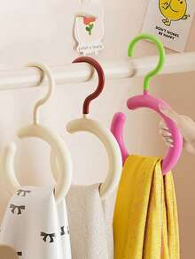 Rotating Scarf Hat Hanger Rack Multi-Function Round Tie Display Stand Indoor Wardrobe Bedroom Storage Organization Holder Auxiliary Hook Mount Wall Closet Organizer Accessories For Home Decor - Multicolor - View 6