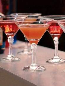 1/5/10/20pcs Elegant 5oz Plastic Martini Glasses - Suitable For Cocktails, Champagne And Desserts - Reusable, Perfect For Weddings, Valentine's Day And Other Parties - View 3