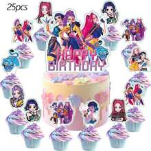 25pcs/Set New Hot Selling Halloween Themed Birthday Party Decorations, Including Large & Small Inserts And Edging Inserts, New Year Gift, Birthday Gift - Multicolor - View 3