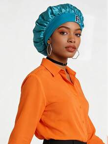 1个A-Z字母定制护发帽，极致丝滑，护发效果极佳，居家街头皆吸睛 - 寶藍色 - 查看 3