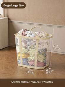 1 giỏ đựng đồ giặt gấp gọn, màu xám/xanh lá/hồng/be, giỏ đựng đồ chơi gia đình, giỏ đựng đồ treo tường phòng tắm, chống thấm nước và bền bỉ, thiết kế nhiều tầng, giúp tiết kiệm không gian nhà cửa. - Nhiều màu - Xem 13