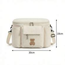 Organizador universal para cochecito con portavasos aislado, bolsa desmontable para teléfono y correa para el hombro, se adapta a cochecitos como Baby Jogger, Britax, BOB, paraguas y cochecitos para mascotas - Multicolor - Ver 6