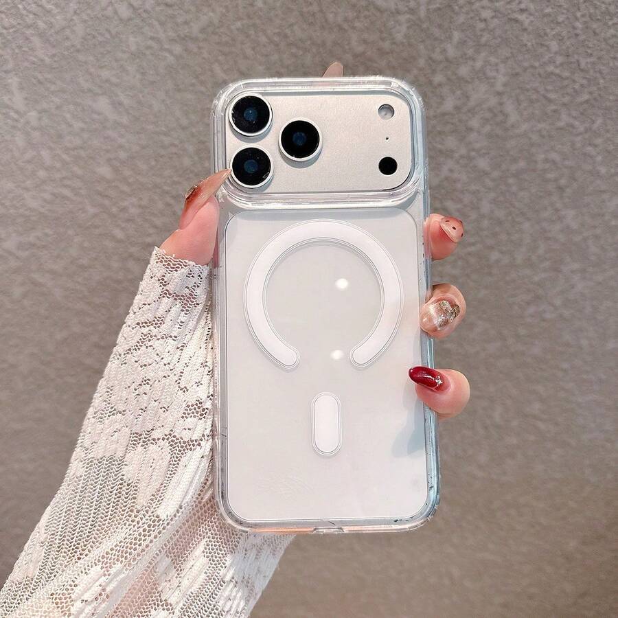 Ốp lưng điện thoại cứng trong suốt có nam châm, phù hợp với 17 Pro Max/17 Pro/17/16 Pro Max/16/16 Pro/16 Plus/11/15/15 Pro/15 Pro Max/12/13/14 Pro Max/12 Pro/12 Pro Max/13 Pro/13 Pro Max/14 Pro/14 Pro Max/14 Plus, vỏ cứng, chống ố vàng.