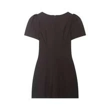 Vestido mini plisado con bolsillo, estilo europeo y americano elegante, nueva llegada de primavera/verano para mujer de DEEKA - Marrón - Ver 3