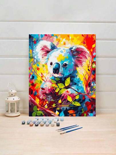 一套考拉艺术DIY数码油画套装，成人手工坊，无框艺术油画套装，适用于卧室装饰和墙面艺术装饰，无需绘画基础，简单有趣的绘画方法，实现你的绘画梦想，沉浸在缤纷多彩的世界中，每一笔都是自我表达，为生活增添浪漫气息，送给家人朋友的最佳礼物，节日礼物，40*50厘米