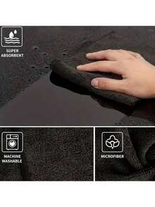 10/20Set Home Cleaning Multicolor Soft & Quick Drying Absorbent Sponge Cloth Set,Kitchen,Bathroom,Home,Household Suppliers Back To School Supplies School Tops - 黑色 - 查看 3
