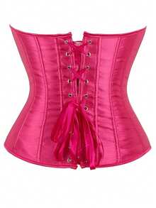 Áo quây màu trơn dành cho nữ cỡ lớn, thích hợp cho tiệc năm mới, ngày Valentine, trang phục nghỉ lễ mùa hè. - Màu Hồng Tươi - Xem 2