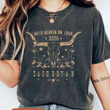 Zach Bryan With Heaven On Tour 2026 T-Shirt, Zach Bryan Country Music, Zach Bryan Fan Sweatshirt, Za - 黑色 - 查看 1