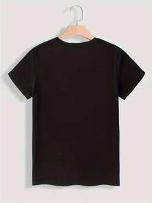 Minimalist. 100% Cotton. 1pac Leisure Women's Plus Size T-Shirt, Fashion All Seasons, Mermaid Art Print, Round Neck, Short Sleeves, Soft And Comfortable, Machine Washable, Ideal For Beach Vacation, Comfortable And Loose. Spring Summer Top - 黑色 - 查看 3