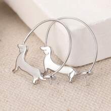 Cute Mini Sausage Shaped Earrings, Suitable For Holiday Parties, Exquisite Jewelry Gift For Her - Silver - View 4