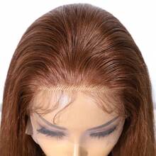 Bone Straight Chocolate Hair Wigs 13x4 Hd Transparent Lace Frontal Human Hair Wigs 180% #4 Straight Human Hair Wigs - S4 - View 5