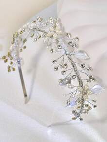 Sparkling Crystal Bridal Headband, Elegant Women's Hair Hoop Suitable For Wedding & Party - Multicolor - View 10