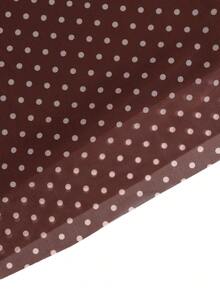 Đầm ngắn gợi cảm thời trang mùa hè in chấm bi hở lưng dây buộc dành cho nữ - màu nâu - Xem 11