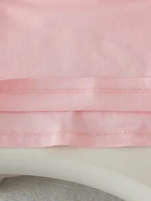 女童夏季POLO领短袖T恤，新款学院风上衣 - 粉色 - 查看 5