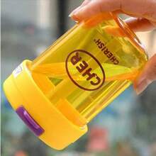 1pc 300ml/10oz Plastic Cup With Straw, Portable Women's Water Cup, Summer - Multicolor - View 7