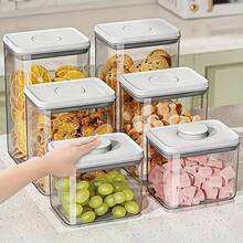 Airtight Food Storage Containers With Lids - Pressure Seal Design Suitable For Snacks, Cookies, Cereals, Fruits, Nuts, Spices And Sugar - Reusable Kitchen Storage Jars - Multicolor - View 12
