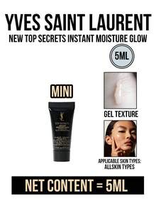 YSL Makeup Base, ukuran penuh 40ml, sampel 5ml, tekstur gel, langsung mencerahkan dan menghidrasi, efek pelembap tahan lama, cocok untuk kulit kering dan kusam, alas makeup yang penting. - Primer Satin Sutra Hitam YSL - View 13