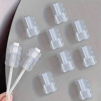 10pcs Wave-Shaped Cable Protectors - Enhance Data Cable Protection, Essential Phone Accessories, Anti-Collision, Prevent Charging Cable Breakage