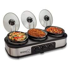 Electric Buffet Triple 3 Ceramic Inserts Chafing Dish For Kitchen Events Timco - View 4
