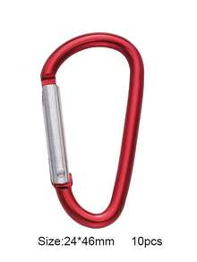 10pcs Aluminum Carabiner Keychain Clips - Assorted Shapes (Star, Heart, Bone, D-Shape) For Keys, Bags & DIY Crafts, Lightweight Metal Snap Hooks For Phone Straps & Outdoor Gear - Aluminum Carabiners - View 19