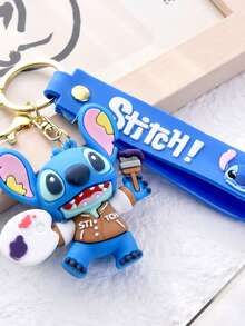 卡通史迪奇钥匙扣毛绒玩偶柔软PVC汽车包挂件小礼物可爱史迪奇 - 史迪奇 - 查看 3