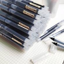 10 pièces Stylos-gel à encre liquide noire avec pointe fine - A - Voir 9