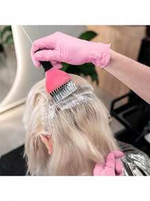 Pink Latex-Free Disposable Gloves, Suitable For Household Cleaning, Multi-Purpose Cleaning, Tattooing And Hair Dyeing, Available In Multiple Sizes - Pink - View 5