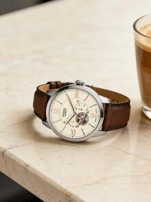 Fossil Bannon BQ2679 男士黑色不锈钢黑色表盘自动机械表 - 黑色 - 查看 3