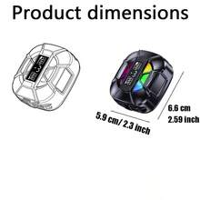TL26 15W Magnetic Back Clip Cooling Fan Game Cooler, Three-Speed Adjustable, USB-C Interface, No Battery Required, Digital Display Screen, Adjustable Magnetic Base And Spring Clip, Compatible With Android And IOS Systems, With RGB Light Effect - Black - View 5
