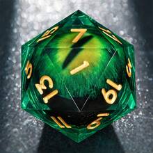 1pc Rotating D20 Eyeball Polyhedral Dice, Transparent Resin Handmade Dice For Role-Playing Games, Board Games, MTG, Pathfinder, RPG, Party Gifts And Decorations - Multicolor - View 4
