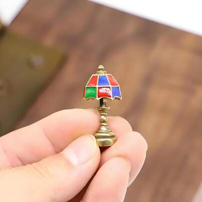 1:12 Dollhouse Bedroom Table Lamp Prop, Mini Home Decor Accessory, Miniature Desk Lamp Model, Bonsai Landscape Decoration, Birthday Christmas Decor, Tabletop Game Figurine, BJD Photography Prop