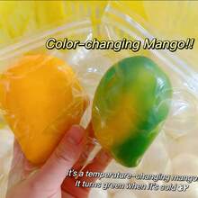 Juguete de estrés realista de exprimidor de mango, juguete creativo de alivio de estrés de comida, juguete de descompresión de apretón, regalo de broma de fiesta, artículo popular, juguete de rebote lento, lindo amuleto, Nee Doh, juguete de rebote lento de queso, juguete de rebote lento de dumpling - Multicolor - Ver 1