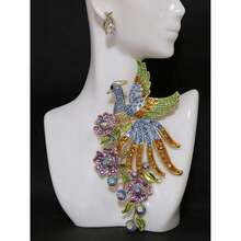 1pc Retro Heavy Industry Phoenix Brooches For Ladies,Suitable Shirt Collar Clothing Accessory, Party And Wedding Gift Valentines,Mom,Mother,Mother's Day,Gift - 彩色 - 查看 3