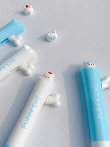 Hộp 4 bút bi kiểu dáng Apple Dog, mực đen 0.5mm, bút viết sáng tạo, đồ dùng văn phòng. - mặc định - Xem 4