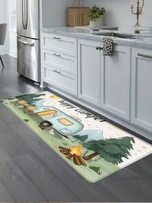 1pc Camper Camping Car Pattern Kitchen Rug, Kitchen Mat, Absorbent & Oil-Resistant Material Comfortable Standing & Walking Kitchen Foot Mat, Kitchen Floor Mat Striped Rug Bathroom Floor Mat, Home Office Area Mat, Laundry Room Sink Mat, Home Decor Kitchen Supplies Kitchen Decoration Kitchen Set Foam Mat - Multicolor - View 11