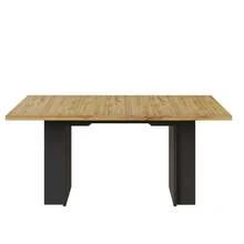 Telescopic Dining Table (120-160 X 80 Cm), Table With Shelves, Extendable Kitchen Table, Extends From 120 To 160 Cm Thanks To Internal Extensions, For Kitchen And Living Room, Wood Finish - Khaki - View 9