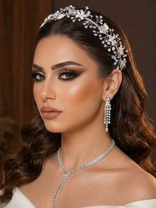 Sparkling Crystal Bridal Headband, Elegant Women's Hair Hoop Suitable For Wedding & Party - Multicolor - View 6