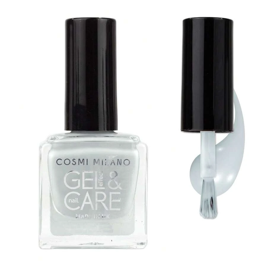 COSMI MILANO Made In Uk 8ml Gel Effect Nail Polish With Moisturizing And Nourishing Treatment For Nails Harmless Natural Transparent Formula Long Lasting And Quick Drying The Colors Of Intense Summer And Travel Holidays For The School Season - GHIACCIO 269 - 查看 1