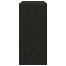 vidaXL Sideboard mit Schublade Eiche Schwarz 80x34x76 cm Holzwerkstoff, Kommode, Schrank, Flurschrank, Anrichte, Küchenschrank, Wohnzimmerschrank - Eiche Schwarz - Übersicht 9