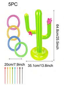 Juguete inflable de cactus para piscina de verano, juego de lanzamiento de fiesta de agua para playa, juguete flotante para exteriores, juguete interactivo de agua inflable para adultos, apto para mayores de 18 años - Múltiples estilos - Ver 8