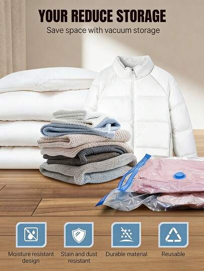 20 túi đựng đồ hút chân không/1 túi, túi đựng đồ chống bụi và chống ẩm, túi nén chân không tái sử dụng, túi đựng đồ du lịch tiện dụng, túi nén chân không trong suốt, túi đựng đồ tiết kiệm không gian cho quần áo, chăn, áo sơ mi, ga trải giường, trang phục đi nghỉ mát, thích hợp cho gia đình, du lịch, phòng ngủ, tủ quần áo, phòng tắm, ký túc xá, chuẩn bị cho năm học mới.