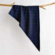 1-Piece Fashionable Polka Dot Print Triangle Scarf, Women's Style, High-End Texture, Suitable For Commuting, Professional Wear, Neckerchief, Shawl, Decoration, Belt, Mini Skirt And Other Occasions. - Navy Blue - View 4