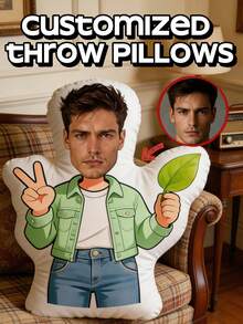 [Prodotto Personalizzato] 1 pezzo Cuscino con Foto Personalizzata - Cuscino Decorativo per la Casa, Adatto per Camera da Letto, Letto e Divano, Cuscino Decorativo per il Soggiorno, Decorazione per Matrimonio, Regalo Ideale per Famiglia, Amici e Te Stesso, Adatto per Compleanno, San Valentino, Anniversario, Natale, Ognissanti, Ringraziamento - Multicolore - Visualizzare 5